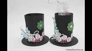 Glücksschweinchen Zylinderverpackung für Silvester mit Produkten von Stampin´Up [upl. by Broderic]