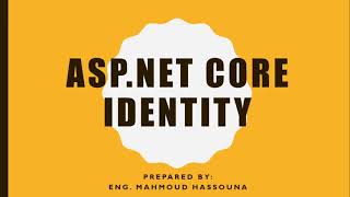 ASPNET Core Identity  Understand ASPNET Identity Core  YouTube Identity استحدام ايدينتي كور [upl. by Gitlow345]