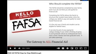 202324 FAFSA Application StepbyStep Walkthrough [upl. by Alton979]