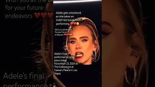 😭Emotional moment for adele as she retires adele adelechallenge trending fyp [upl. by Ynnus]