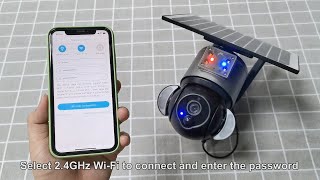 SECTEC New Solar Camera WIFI Connection 528  Wifi Version [upl. by Arag878]