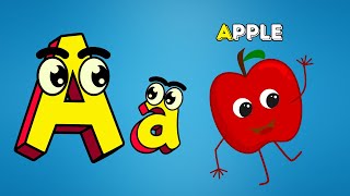 ABC Phonics Song for Kids  Aa is for Apple Bb is for Baby  Learn Capital amp Small Letters [upl. by Donni]