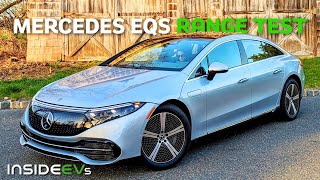 2022 Mercedes EQS 450 InsideEVs 70 MPH Range Test [upl. by Hospers]