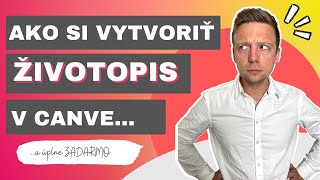 Ako si vytvoriť životopis v Canve 2022  Canva Návod [upl. by Castra]