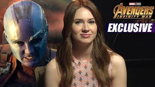 AvengersInfinity War 2018  Interview with Karen Gillan  BookMyShow [upl. by Aihsekyw311]