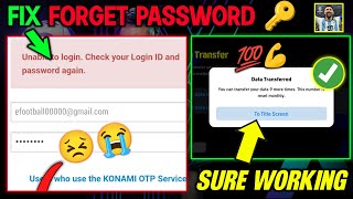 How To Fix Forgot Password or Reset Konami ID Password  eFootball 2024 Mobile [upl. by Delanie702]