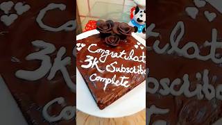 3k subscribers complete hone pe bake kiya chocolate fudge cake foryou food trending chocolate [upl. by Meisel]