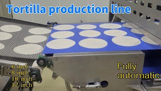 The Mexican tortilla production line we installed in South Korea  flour tortilla making machine [upl. by Ardnait608]