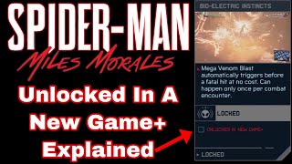 Unlocked In New Game Explained In Marvels SpiderMan Miles Morales [upl. by Gaal]