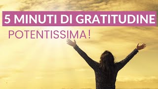 Meditazione Gratitudine e Pensieri Positivi 5 minuti per trasformare la tua vita [upl. by Hobard]