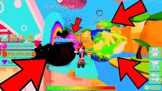 NOOB GOT SHINY TROPHY AND SHINY POT O GOLD WITH OVERLORDS UNLOCKED AREAS BUBBLE GUM SIMULATOR [upl. by Dominique595]