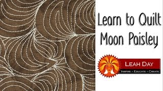 New Paisley Quilting Design  Moon Paisley  Easy and Fun [upl. by Sakiv]