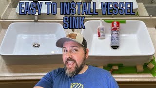 Easy Vessel Sink Installation [upl. by Enoved]