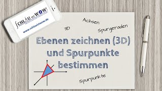 Ebenen zeichnen 3D und Spurpunkte bestimmen [upl. by Aziar574]