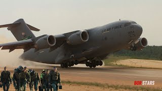 astounding US Super Heavyweight C17 Globemaster III Attempts a Short Takeoff at Full Speed [upl. by Eoin623]