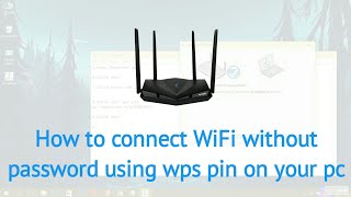 How to connect wifi using wps pin on your PC Without Password  Wps app for PC [upl. by Vachel]