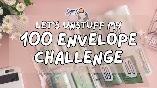 Let’s unstuff my 100 envelope savings challenge  100 Envelope Savings Challenge COMPLETED [upl. by Ainafetse]