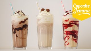 The Perfect Thick Milkshake PLUS 3 ways to PIMP it  Cupcake Jemma [upl. by Caldera]