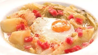 Sopa de Col o Repollo con Huevo  Receta muy Fácil y Rápida [upl. by Anitnahs]