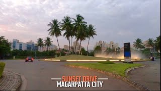 Magarpatta City  4K  Most Beautiful Township in Pune  Sunset Drive [upl. by Nowtna]