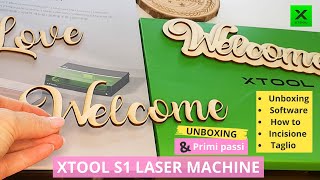 XTOOL S1 Laser machine  Unboxing e primi utilizzi  INCISIONE E TAGLIO LASER A CASA TUA [upl. by Allsopp124]