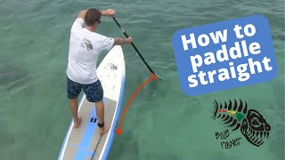 SUP Tips How to paddle straight on a Stand Up Paddleboard reverse J stroke [upl. by Bristow762]