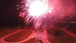 DJI Phantom 4 Aerial Fireworks Fonner Park Finally [upl. by Pylle]