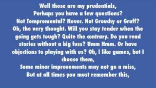 Practically Perfect Lyrics  Mary Poppins [upl. by Sophey]