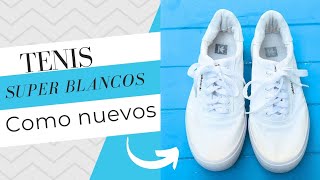 COMO LAVAR LOS TENIS BLANCOS Y QUE NO NOS QUEDEN COMO NUEVOS  3 RECETAS PARA BLANQUEAR LOS TENIS [upl. by Erland]