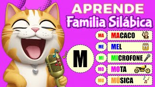 FAMILIA SILÁBICA do M  Ma Me Mi Mo Mu alfabeto videoeducativo [upl. by Sorensen]