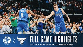 Dallas Mavericks Highlights vs Chicago Bulls  November 6 2024 [upl. by Crifasi476]