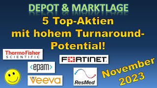 5 TopAktien mit hohem TurnaroundPotential  Thermo Fisher Fortinet Veeva EPAM Systems ResMed [upl. by Anik]