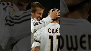 David Beckham and Michael Owen  Real Madrid vs Barcelona  elclasico [upl. by Odlabso]