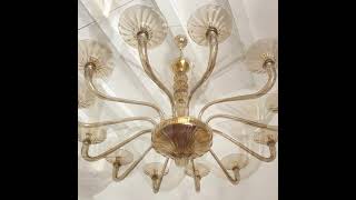 Brown Mid Century Murano chandelier  dlightchandeliercom  italianlighting interiordesign [upl. by Scharaga]