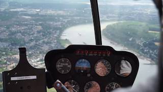 Helikopter  Rundflug Bonn via Köln am Rhein entlang [upl. by Ennaeerb907]