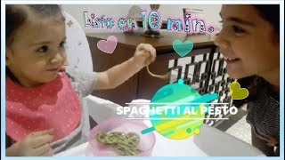 ¿Cómo hacer Fideos al Pesto fácil 😋🍃🍴👏 [upl. by Oribella]