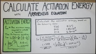 How to Calculate Activation Energy Ea with Arrhenius Equation [upl. by Lizabeth]