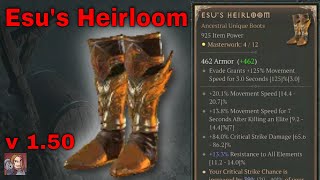 Diablo IV Unique Items  Esus Heirloom Ringv150 [upl. by Namyw568]