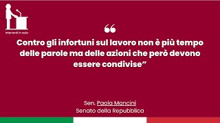 Contro gli infortuni sul lavoro non è più tempo delle parole ma delle azioni [upl. by Glynas457]