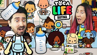 NOSSA ROTINA CUIDANDO DE BEBÊS no Toca Life [upl. by Ettennil102]