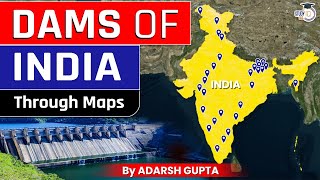 All Important Dams of India  2D Animation by Adarsh Gupta  UPSC GS1 [upl. by Aicilaanna]