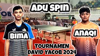 ADU SPIN 🇲🇨 BIMA 🆚️ ANAQI 🏓 TURNAMEN DAVID YACOBS JAKARTA [upl. by Anivol]