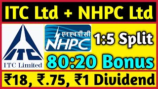 ITC Ltd  NHPC • Stocks Declared High Dividend Bonus amp Split With Ex Dates [upl. by Vil]