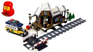 Lego Creator 10259 Winter Village Station Lego Speed Build [upl. by Lundquist]