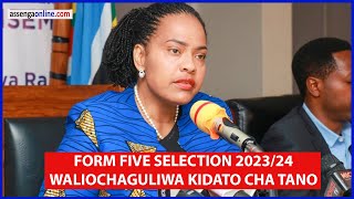 TAMISEMI FORM FIVE SELECTION 20232024 TAARIFA KWA WANAFUNZI WALIOCHAGULIWA KIDATO CHA TANO NA VYUO [upl. by Arramahs819]