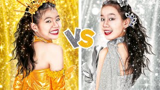 Gold Vs Silver Sister In Dress Up Contest Who Will Be Winner [upl. by Virgie]