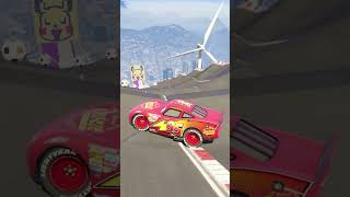 MCQUEEN VS DINOCO SHINCHAN AND SPIDERMAN CHALLENGE😮😮🤣🎇 [upl. by Tik]