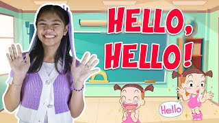 HELLO HELLO CAN YOU CLAP YOUR HANDS with Actions and Lyrics NURSERY RHYMES ACTION SONG FOR KIDS [upl. by Xila132]