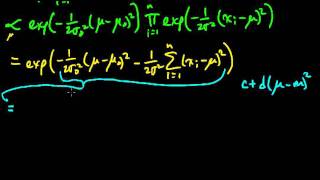 ML 79 Posterior distribution for univariate Gaussian part 1 [upl. by Yanehc]