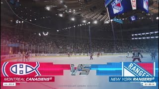 PS4 NHL 20 Montreal Canadiens Vs New York Rangers [upl. by Frans812]